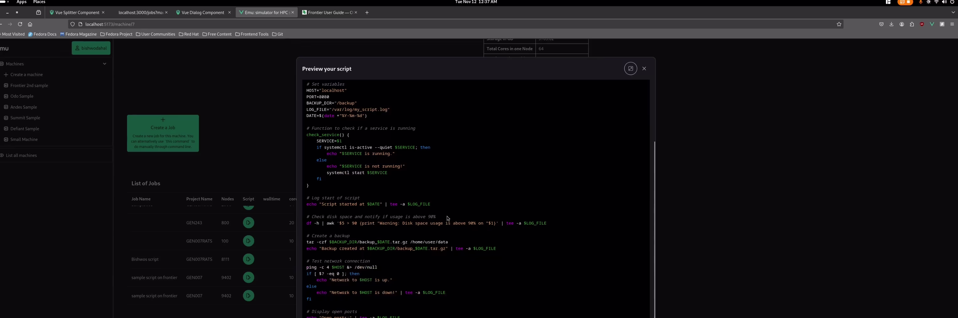 SSD Emu - Supercomputer Simulation Software - Project Screenshot